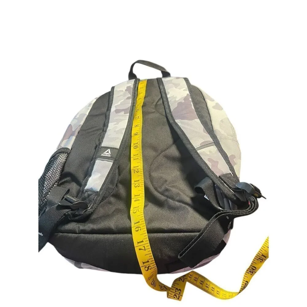 NWT Reebok Kids Light Gray Camo Detachable Lunch Bag 15L Riley Backpack